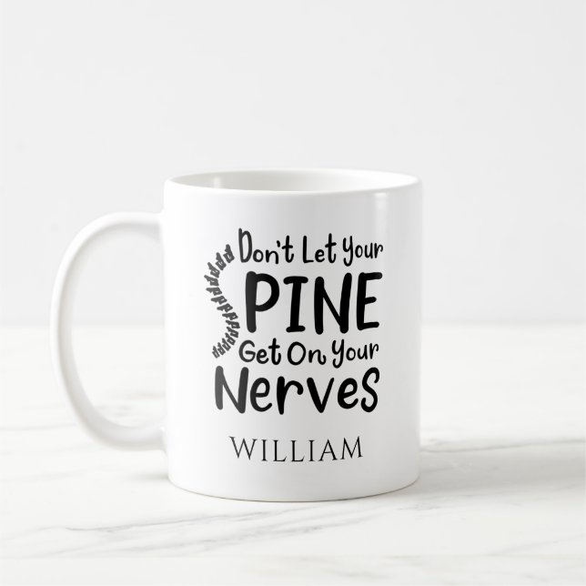 Mug Chiropracteur personnalisé ne laissez pas la colon (Gauche)