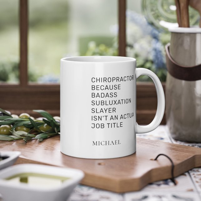 Mug Chiropraticien Parce Que Subluxe Couche Personnali (Créateur téléchargé)