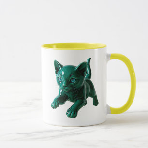 Mug chitten china cracked 3D.