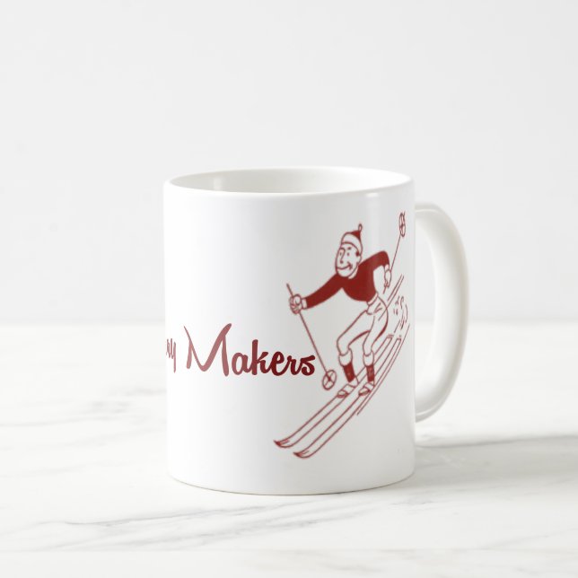 Mug Chocolat chaud à thème de ski (Devant droit)
