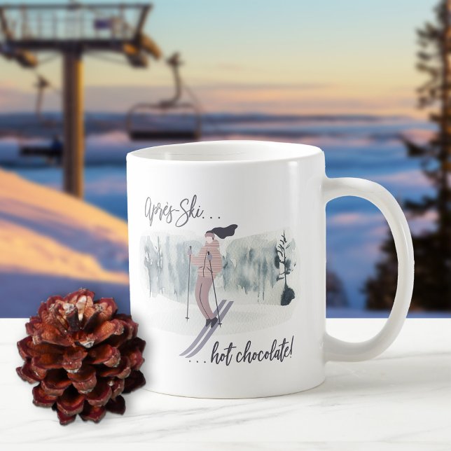 Mug Chocolat chaud après-ski pour elle (Créateur téléchargé)