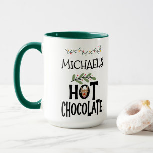 Mug Chocolat chaud Renard de Noël & Nom personnalisé
