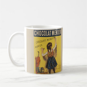 Mug Chocolat Menier Petite fille Mur écriture