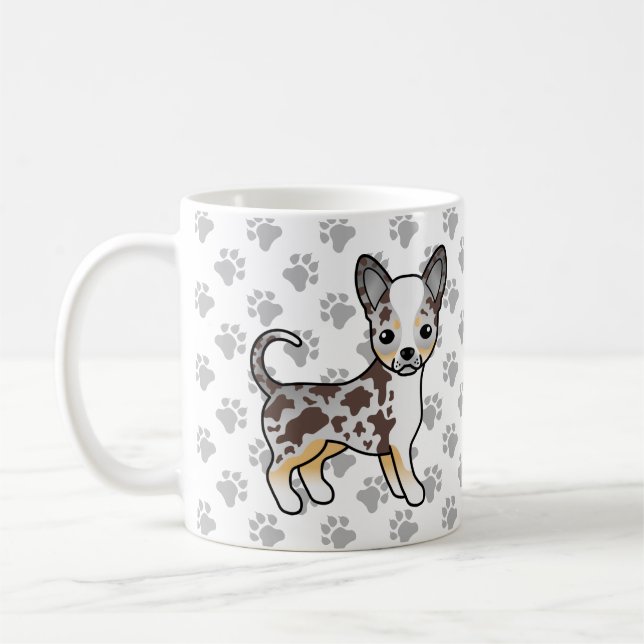 Mug Chocolat Merle Smooth Coat Chihuahua Chig & Paws (Gauche)