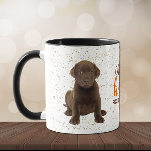 Mug Chocolat Retriever Puppy Kisses Tout réparer