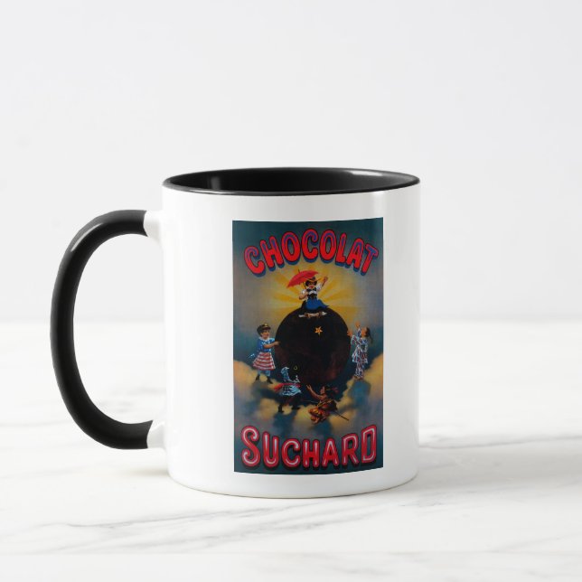 Mug Chocolat Suchard Poster Vintage Europe (Gauche)