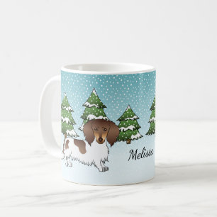 Mug Chocolat & Tan Pied Long Cheveux Dachshund En Hive
