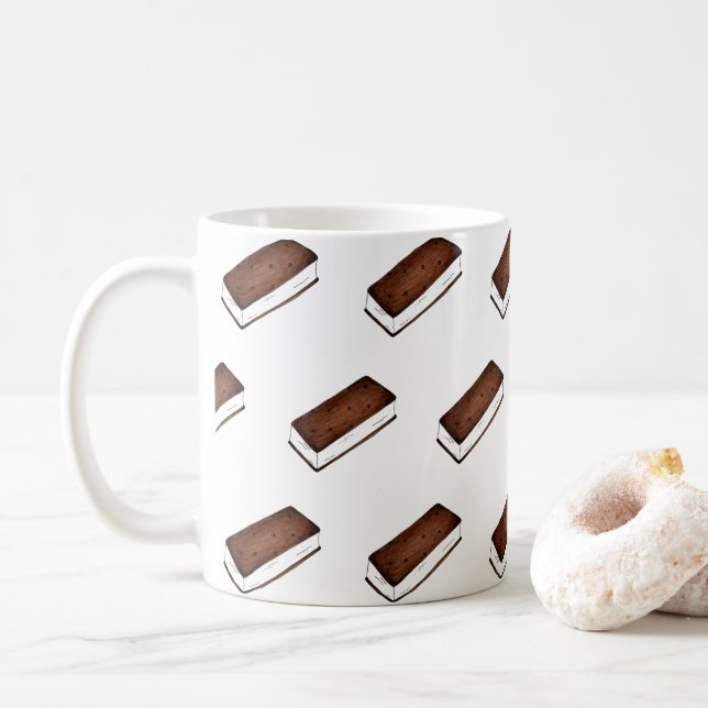 Mug Chocolat Vanille Crème de glace Sandwich Junk Food (Avec donut)