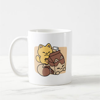 Mug Chocolate Milk Sipping on Bliss – Kawaii Cat Food