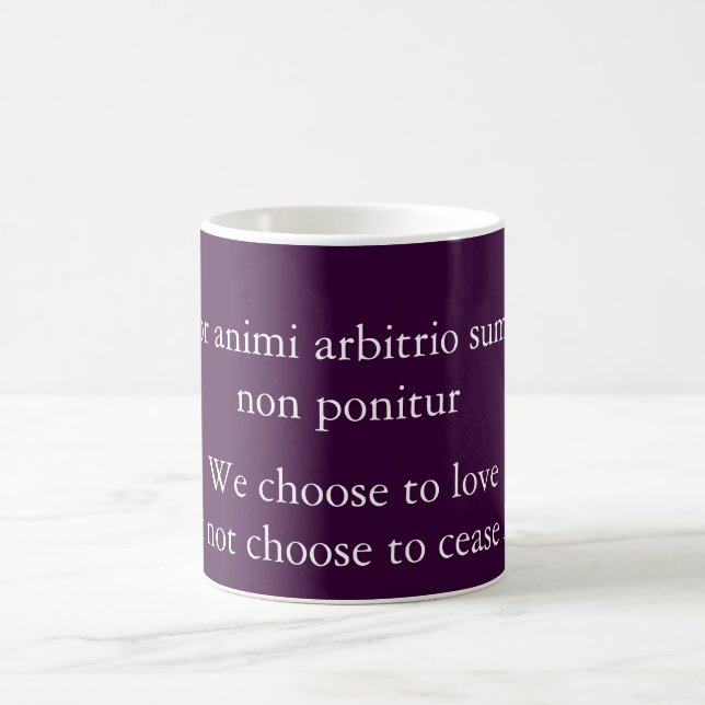 Mug Choisir l'amour - Publilius Syrus quote (Centre)