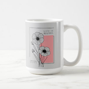 Mug choisir l'art heureux, floral