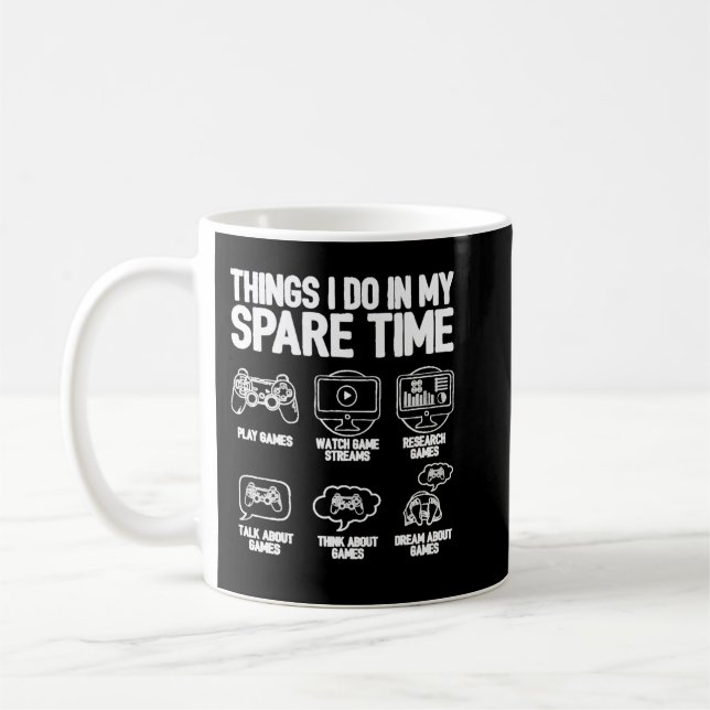 Mug Chose que je fais dans mon temps libre Joueur vidé (Gauche)