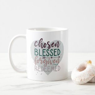 Mug Chosen Bienheureux Pardonné Citation Chrétienne Ra