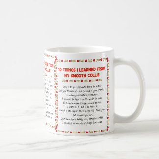 Mug Choses drôles I appris de mon colley lisse