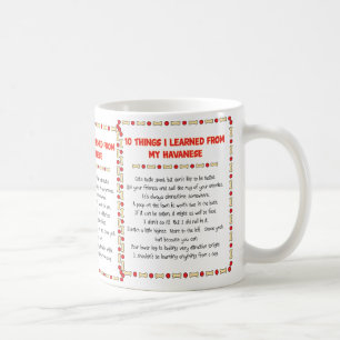 Mug Choses drôles I appris de mon Havanese