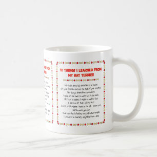 Mug Choses drôles I appris de mon Rat terrier