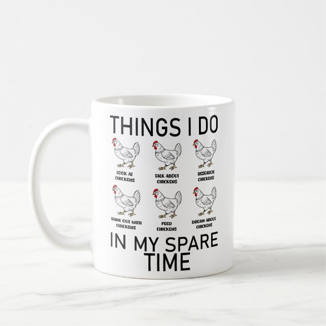 Mug choses que je fais dans mon temps libre amusants p (Gauche)