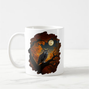 Mug Chouette à cornes en automne