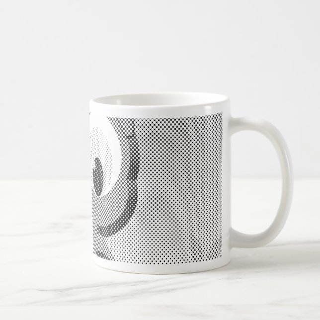 Mug Chouette À Papier En Noir Et Blanc (Droite)