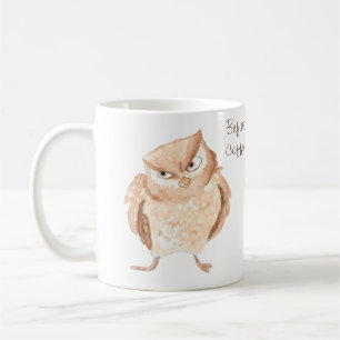 Mug Chouette aquarelle colère Avant et Après Café