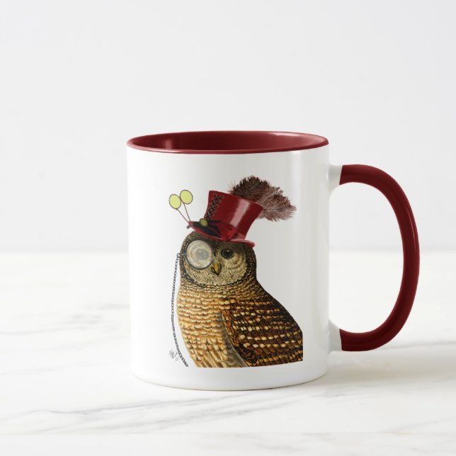Mug Chouette avec chapeau supérieur 3 (Droite)
