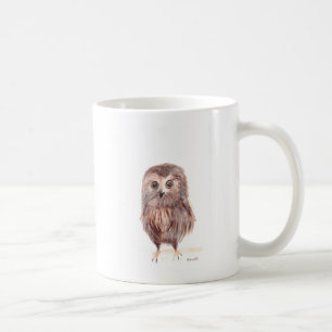 Mug Chouette bois oiseau aquarelle animal mignon faune