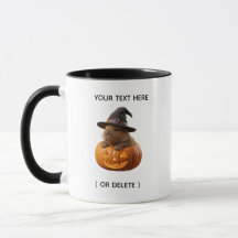 Mug Chouette Capybara Citrouille Jack O Lantern Ha
