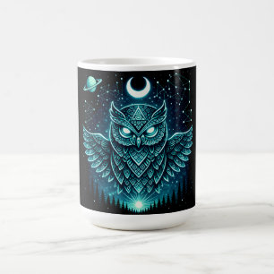 Mug Chouette céleste – Galaxie faunique de la sagesse 
