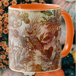 Mug Chouette d'automne chute vintage