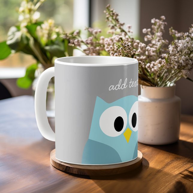 Mug Chouette de dessin mignonne - Nom personnalisé ble (Personalized Mug)