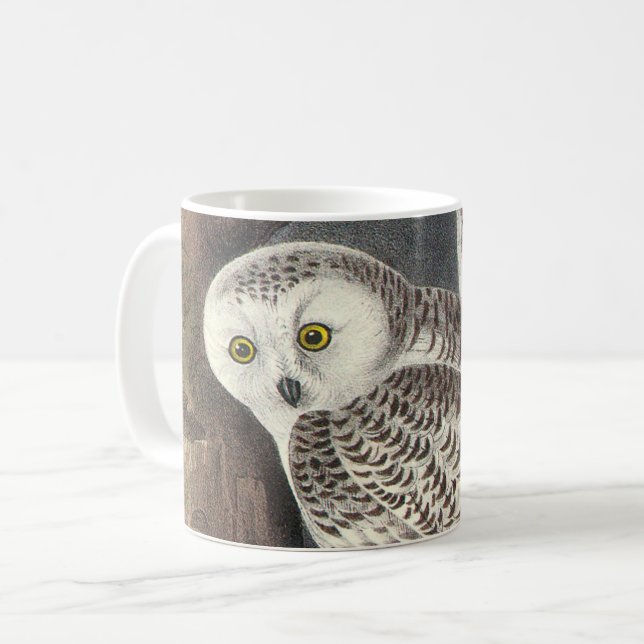 Mug Chouette des neiges par Audubon (Devant gauche)