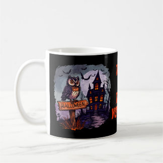 Mug Chouette hantée et maison Éffrayante - Halloween g
