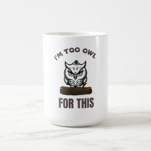 Mug chouette irritable drôle chouette conception intes