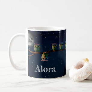 Mug Chouette qui est différent avec un collage de devi
