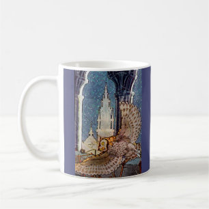 Mug chouette rêveuse volant la nuit