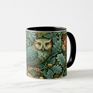 Mug Chouette sage & lierre Peinture de style William M