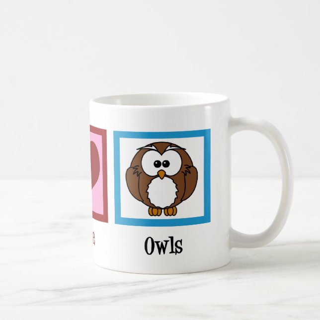 Mug Chouettes d'amour pour la paix (Droite)