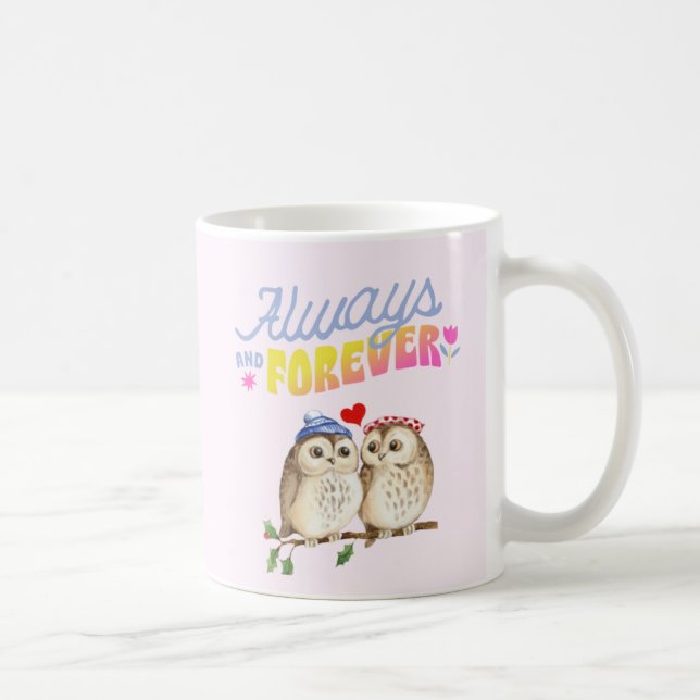 Mug Chouettes toujours et toujours mignonnes en amour (Droite)
