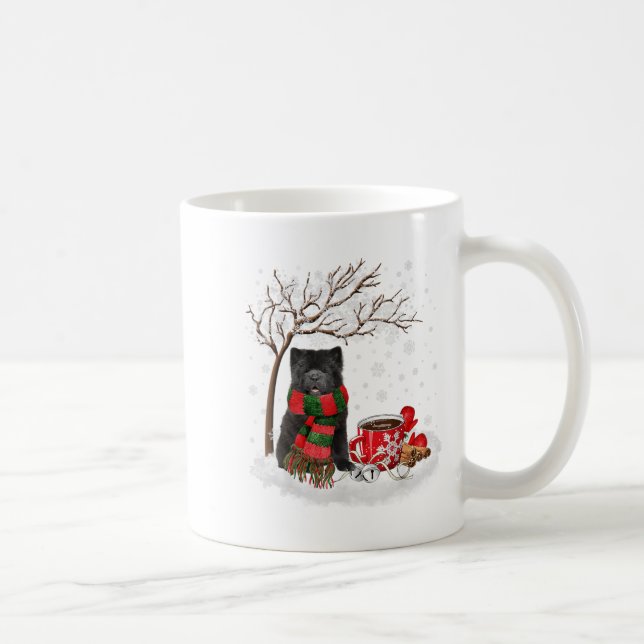 Mug Chow Chien Chow Dans La Neige Noël Noël Noël Noël  (Droite)