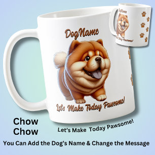 Mug Chow Chow - Ajouter le nom du chien, modifier le t