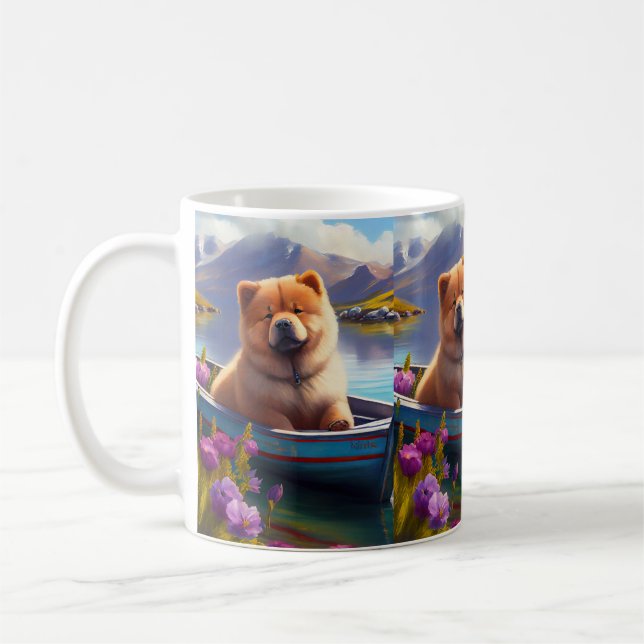 Mug Chow Chow sur une pagaie : une aventure Pittoresqu (Gauche)