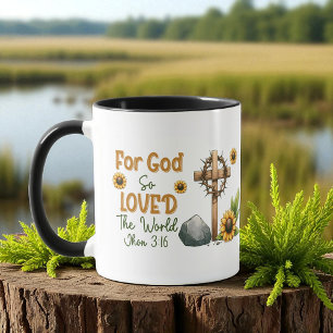 Mug Chrétien - Jean 3:16 Car Dieu a tant aimé le monde