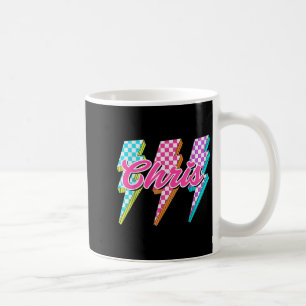 Mug Chris groovy éclair à carreaux j'aime meme