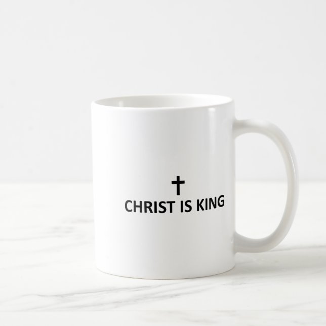 Mug Christ Is King Subtle Minimal Christian Faith Reli (Droite)