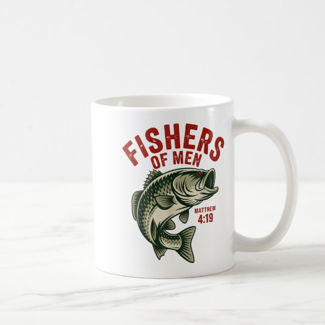 Mug Christian Angler Fishers Of Men Matthew 4 19 Verse (Droite)