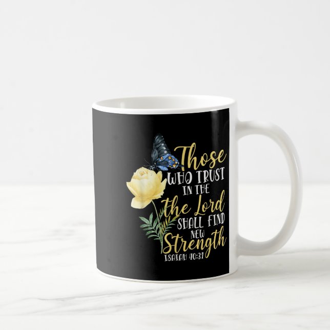 Mug Christian Bible Verse Butterfly Rose Flower Isaiah (Droite)