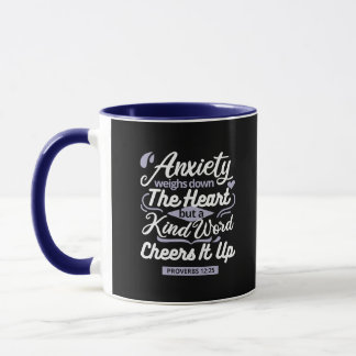Mug Christian Encouragement Quote – Anxiety & Kindness