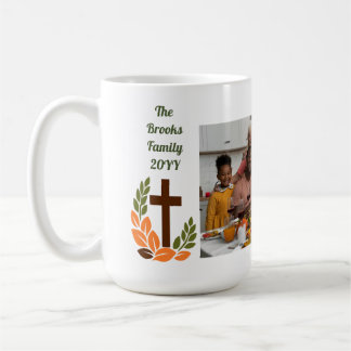 Mug Christian Harvest Cross and Wheat Custom Photo