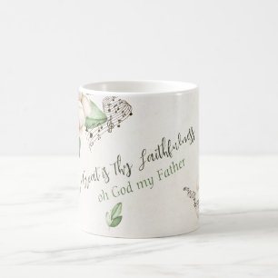Mug Christian Hymn Magnolia Script Aquarelle