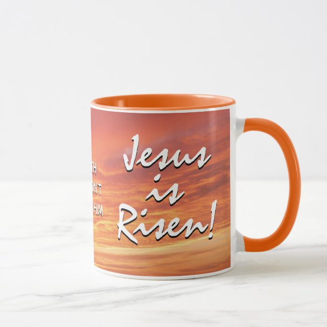 Mug Christian JESUS EST REMENU Pâques (Droite)